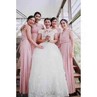 blush pink infinity dress