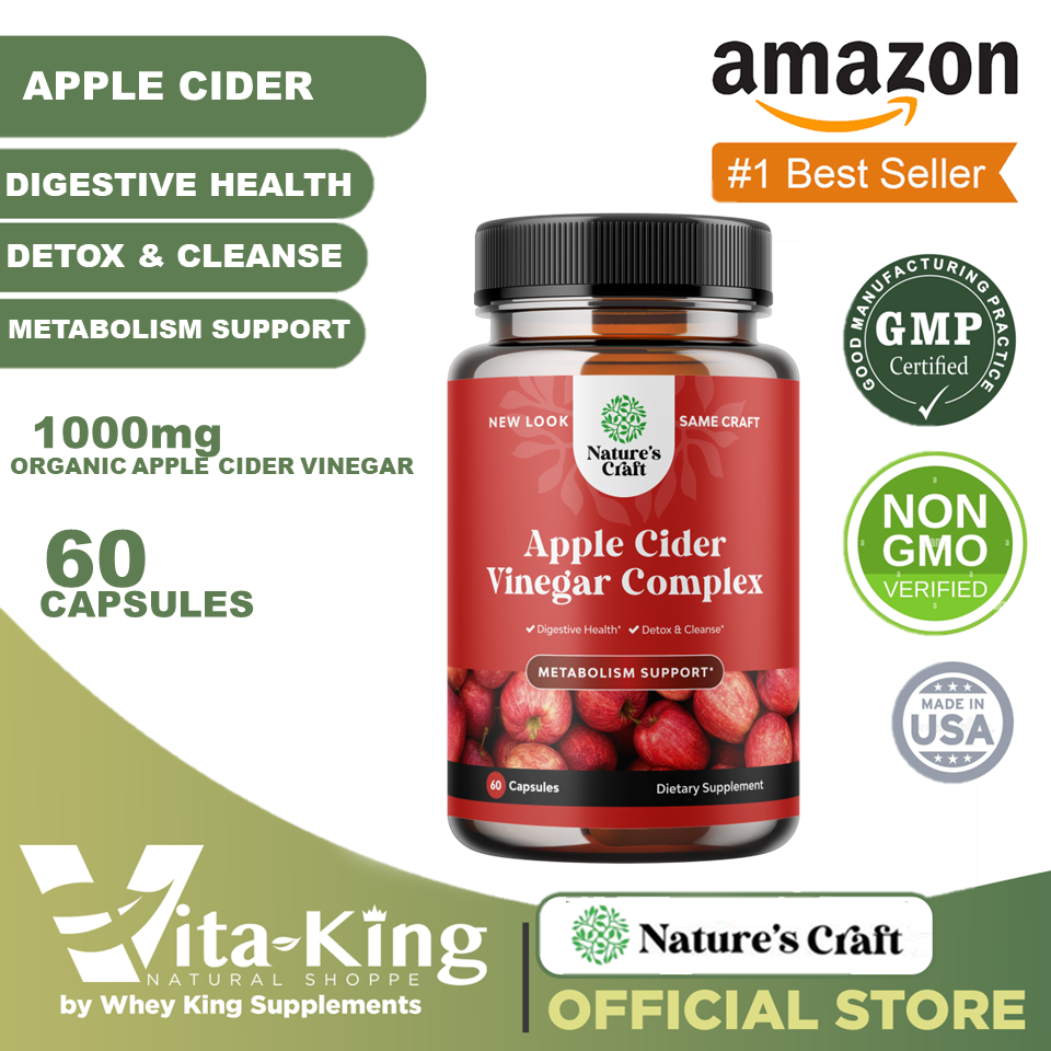 Apple Cider Vinegar Metabolism Support 60caps w/ Vitamin B12 and Beet