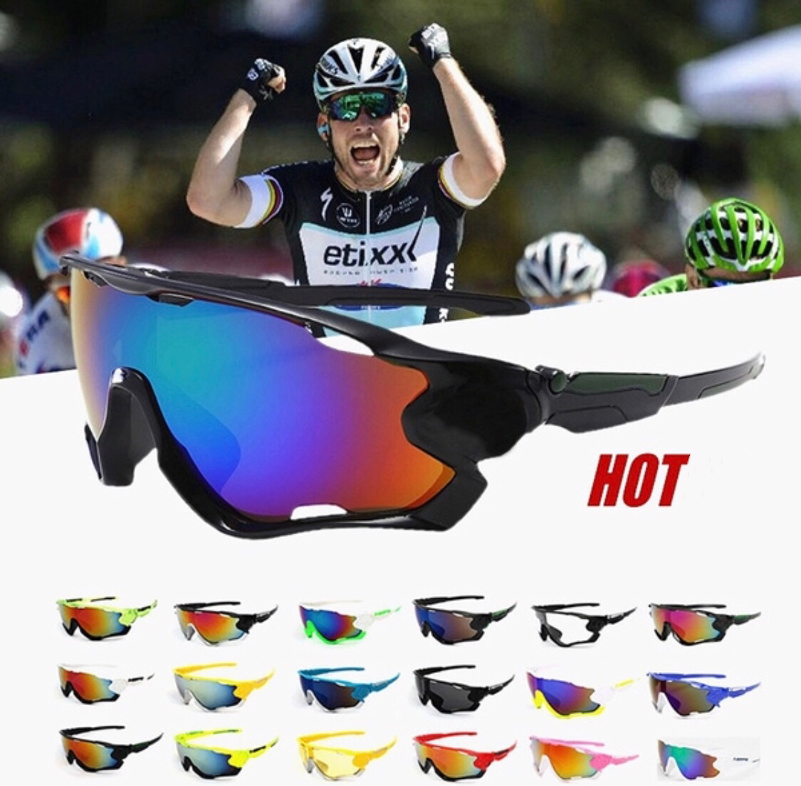 Fashion Uv400 Men Women Outdoor Cycling Glasses Sport Mountain Bike Bicycle  Motorcycle Sunglasses Fishing Glasses Cycling Glasses