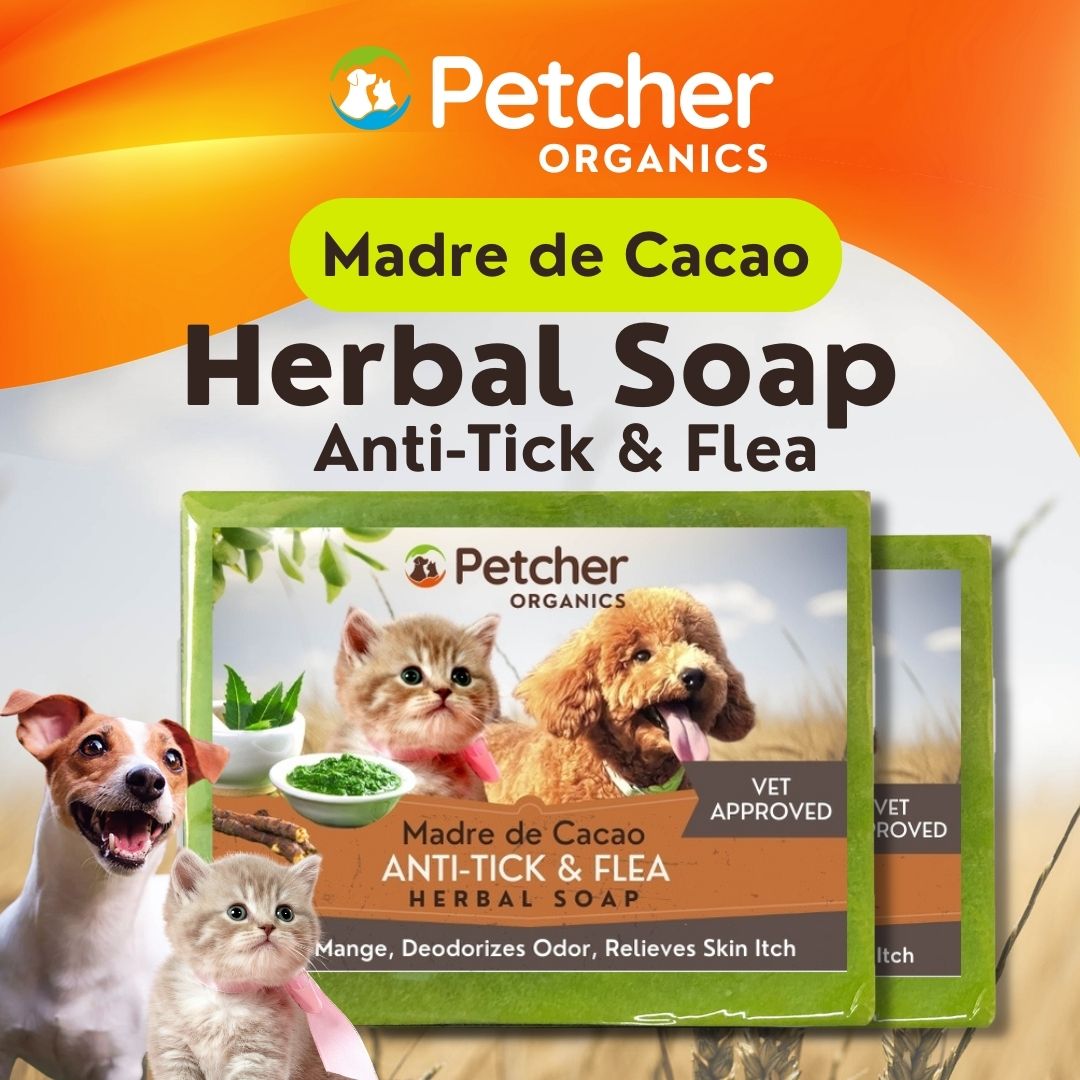 Petcher Organic 135g Madre De Cacao Anti Tick and Flea Herbal Pet Soap
