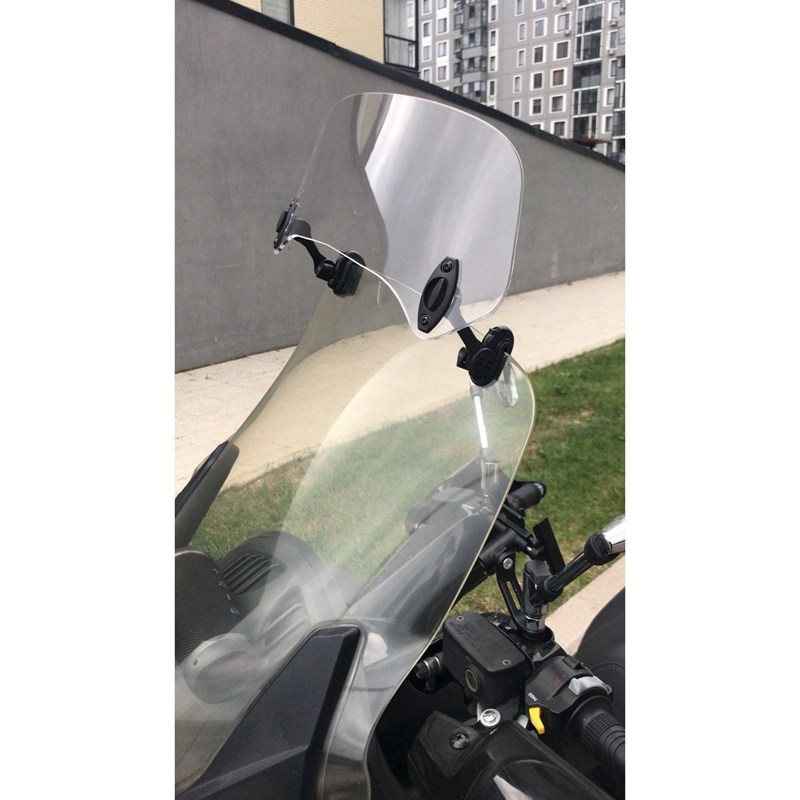 Universal Motorcycle Adjustable Wind Screen Extension Windshield Spoiler Air Deflector 28.5x12x21cm