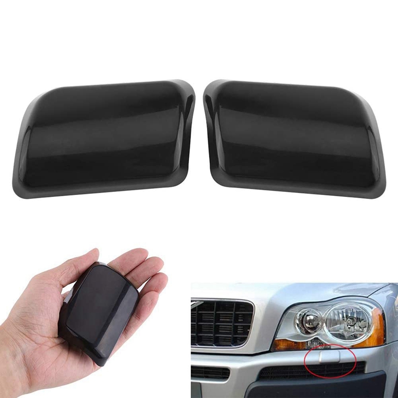 Pair Front Bumper Washer Nozzle Covers For Volvo XC90 2003-2006 – Unpainted Primed