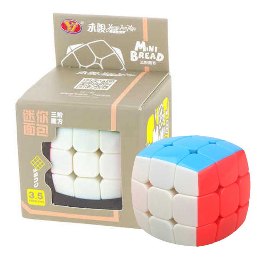 YongJun Mini 3.5cm Bread Magic Cube 3x3x3 Speed cube Stickerless Toys Gift