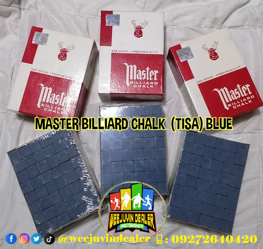 3BOX BILLIARD CHALK/ MASTER BILLIARD CHALK BLUE PER BOX (144PCS