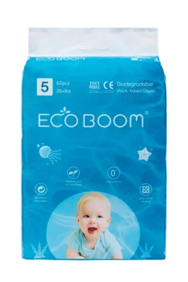 XL ECO BOOM Eco Friendly Biodegradable Plant-Based Tape Diapers for Babies