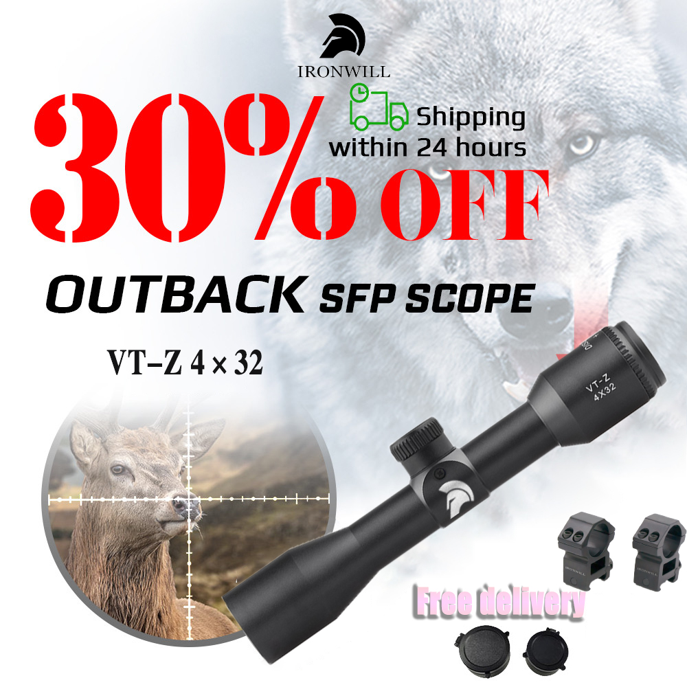IRONWILL Scope for airgun rifle Optical VTZ 4x32 Tactical Riflescope
