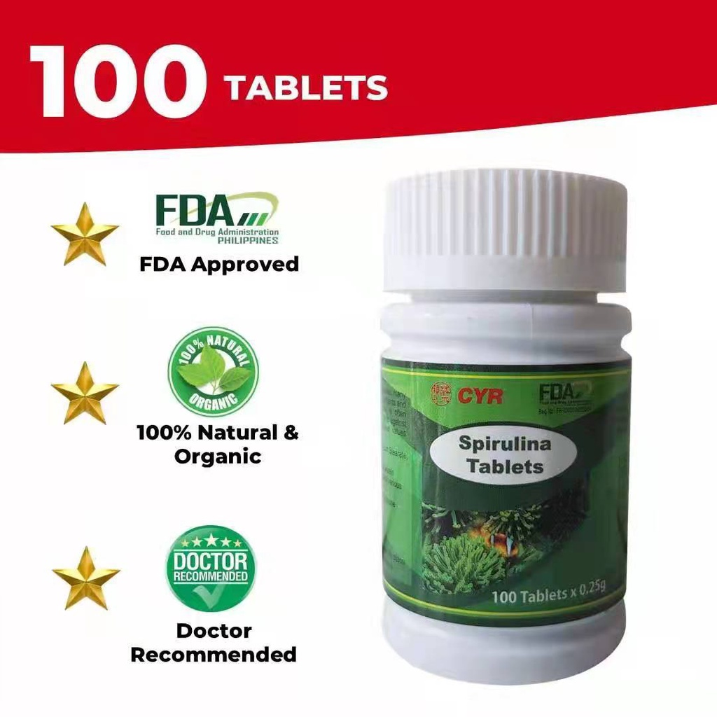 CYR Spirulina Tablets (100 tablets) Lazada PH