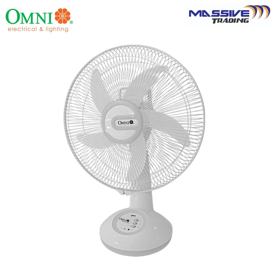 omni rechargeable fan with light