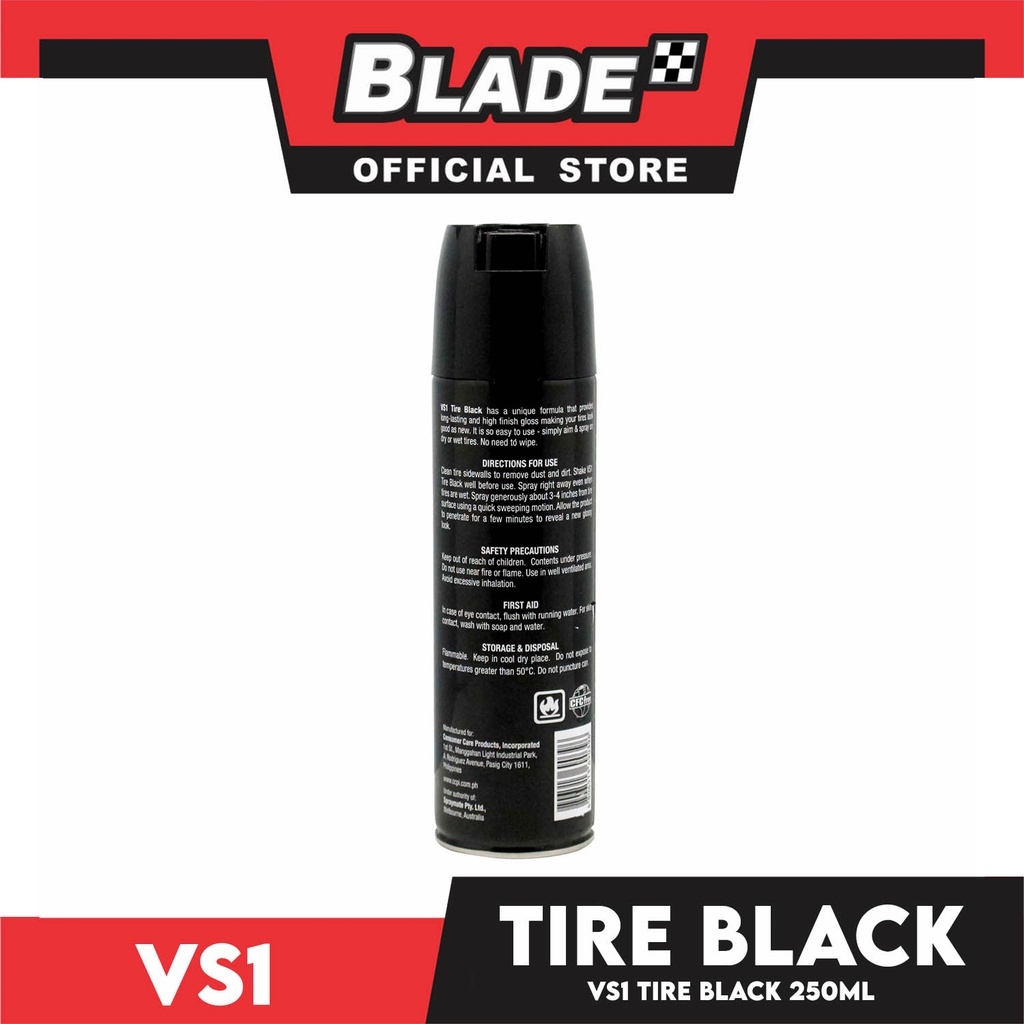 VS1 Tire Black 250ml Provides LongLasting And High Finish Gloss