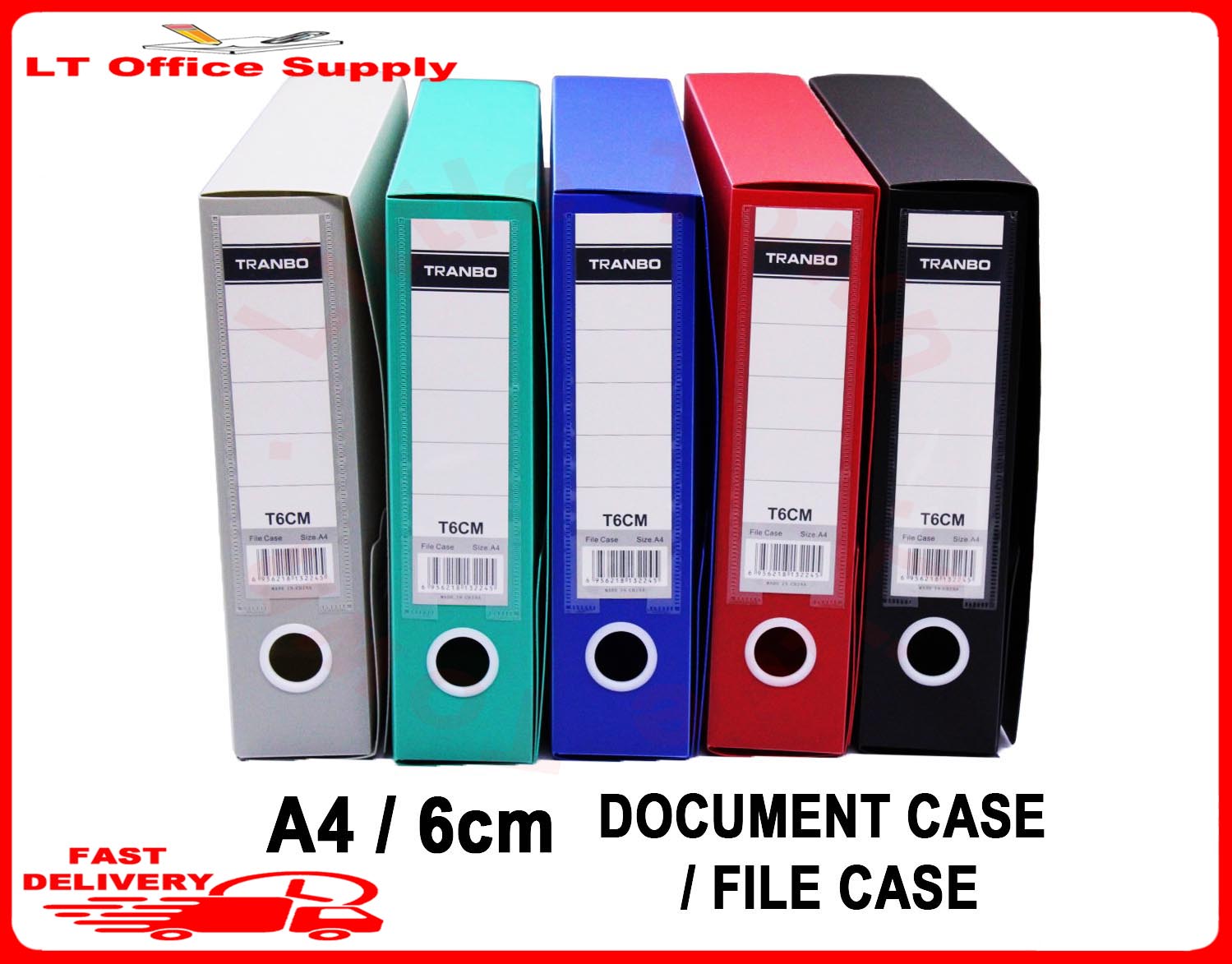 Tranbo Document Case With Hole / File Case A4 size (6CM/8CM Width