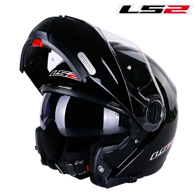 Original LS2 FF325 Flip Up หมวกกันน็อค Modular Man Kask Motocyklowy Dual  เลนส์เดิม Racing Capacete Ls2 Casco Moto DOT กำนัล gift