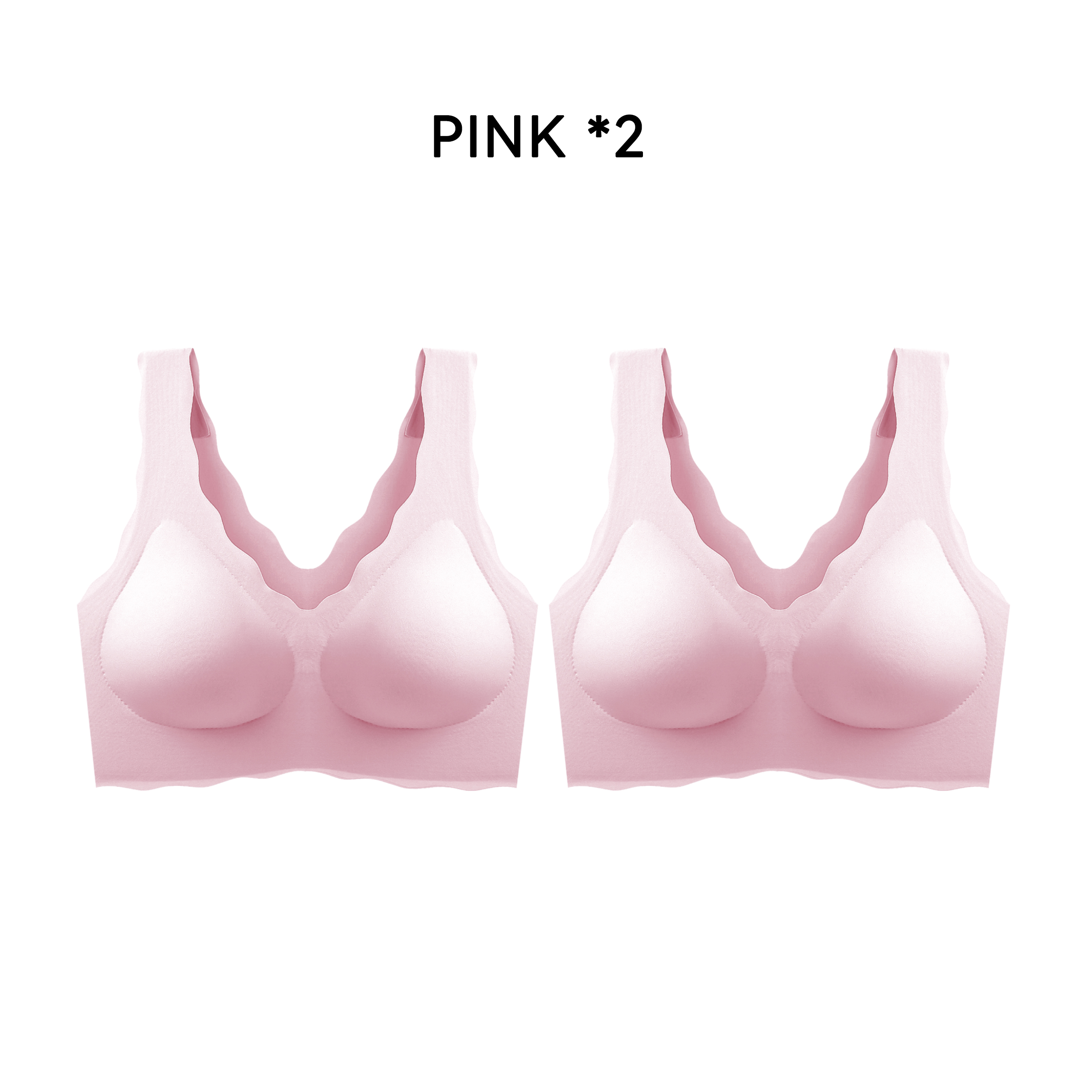 2PCS SET] ecora 24H Comfort Classic Seamless Bra Wireless Pushup Bra Women  Lingerie Bra for woman