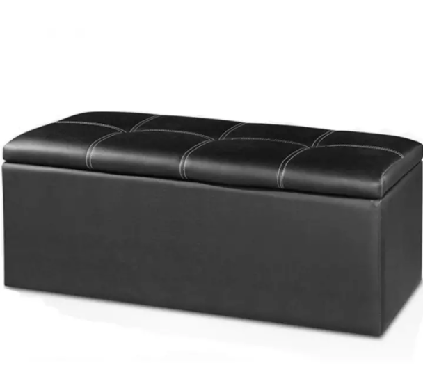 Leather Storage Chair Big PU Leather Stool Seat with Storage Box Ottoman Lazada PH