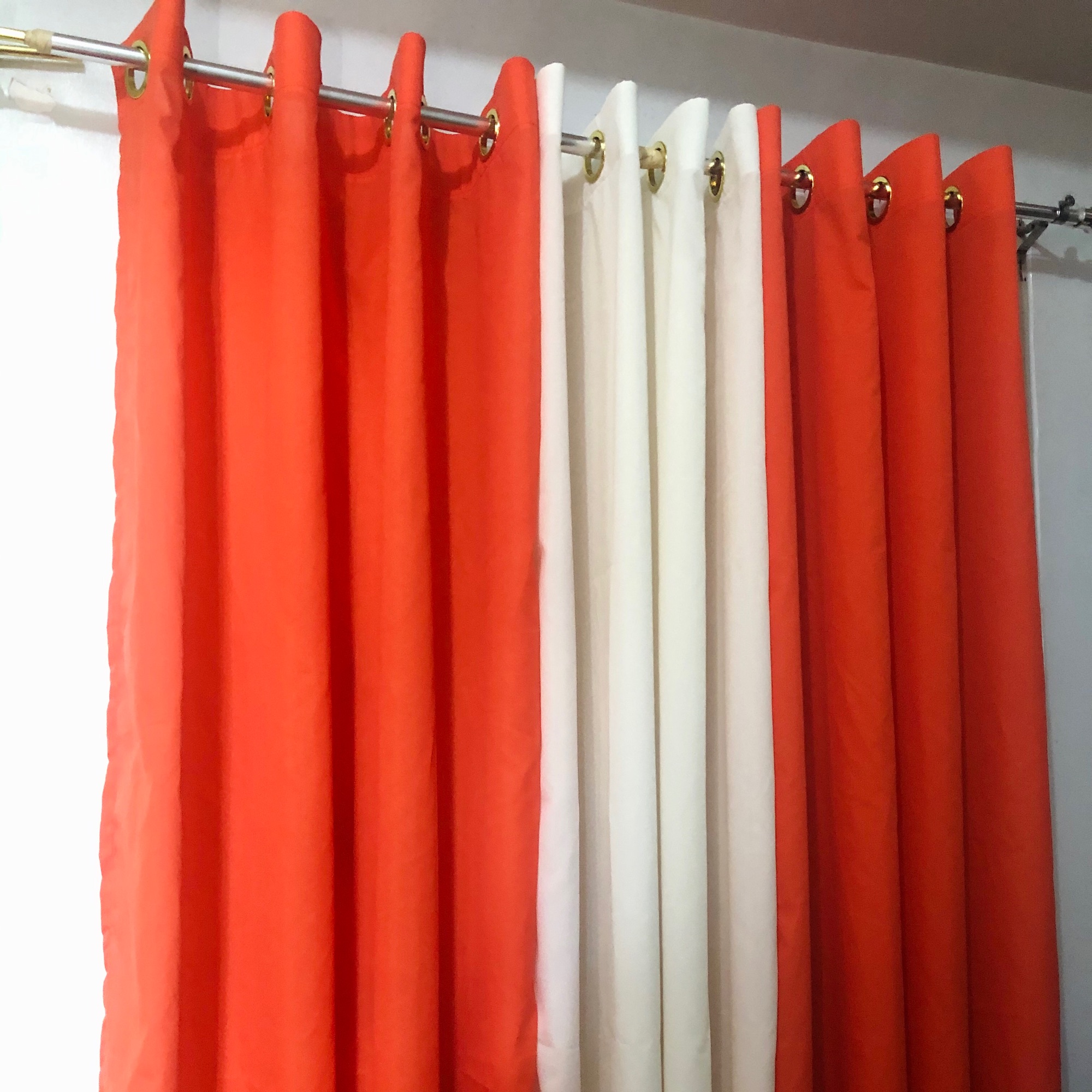 curtains orange