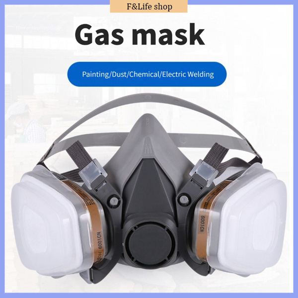 【Ready Stock】6200 Gas Mask Half Face painting Spraying Respirator dust ...