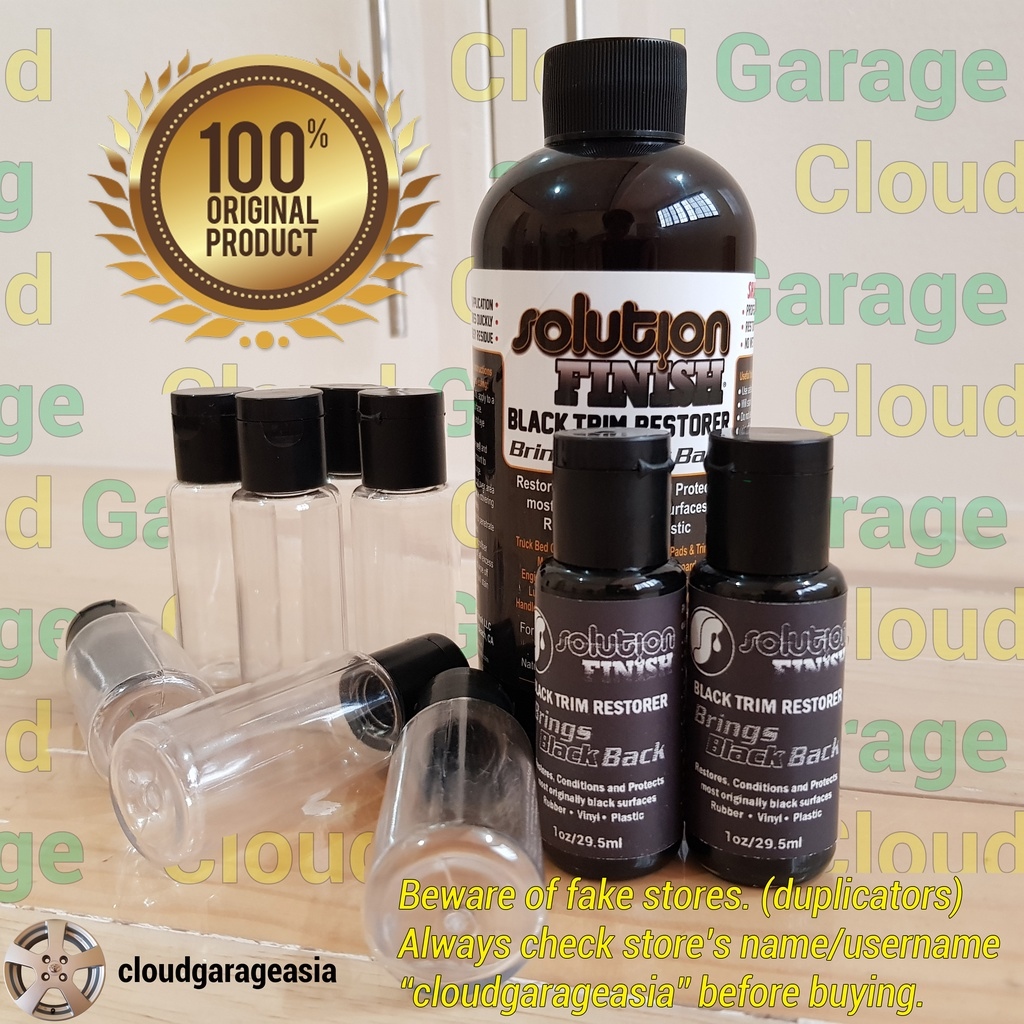 Solution Finish Black Plastic Vinyl Plastic Trim Restorer 29.5ML