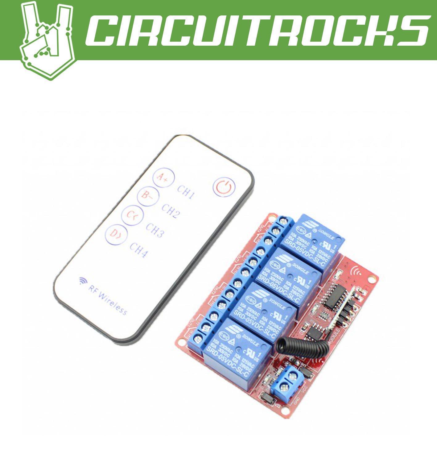 Circuitrocks RF Remote Control Module 4 Channels DC 5V | Lazada PH