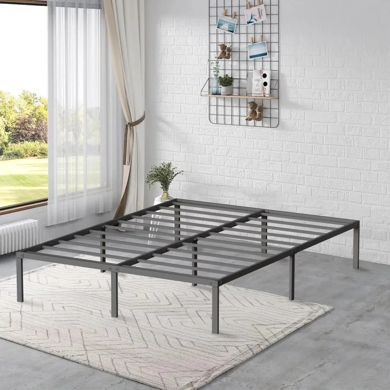 Nordic Simple Iron Bed Frame Premium High Load Bearing Single Double