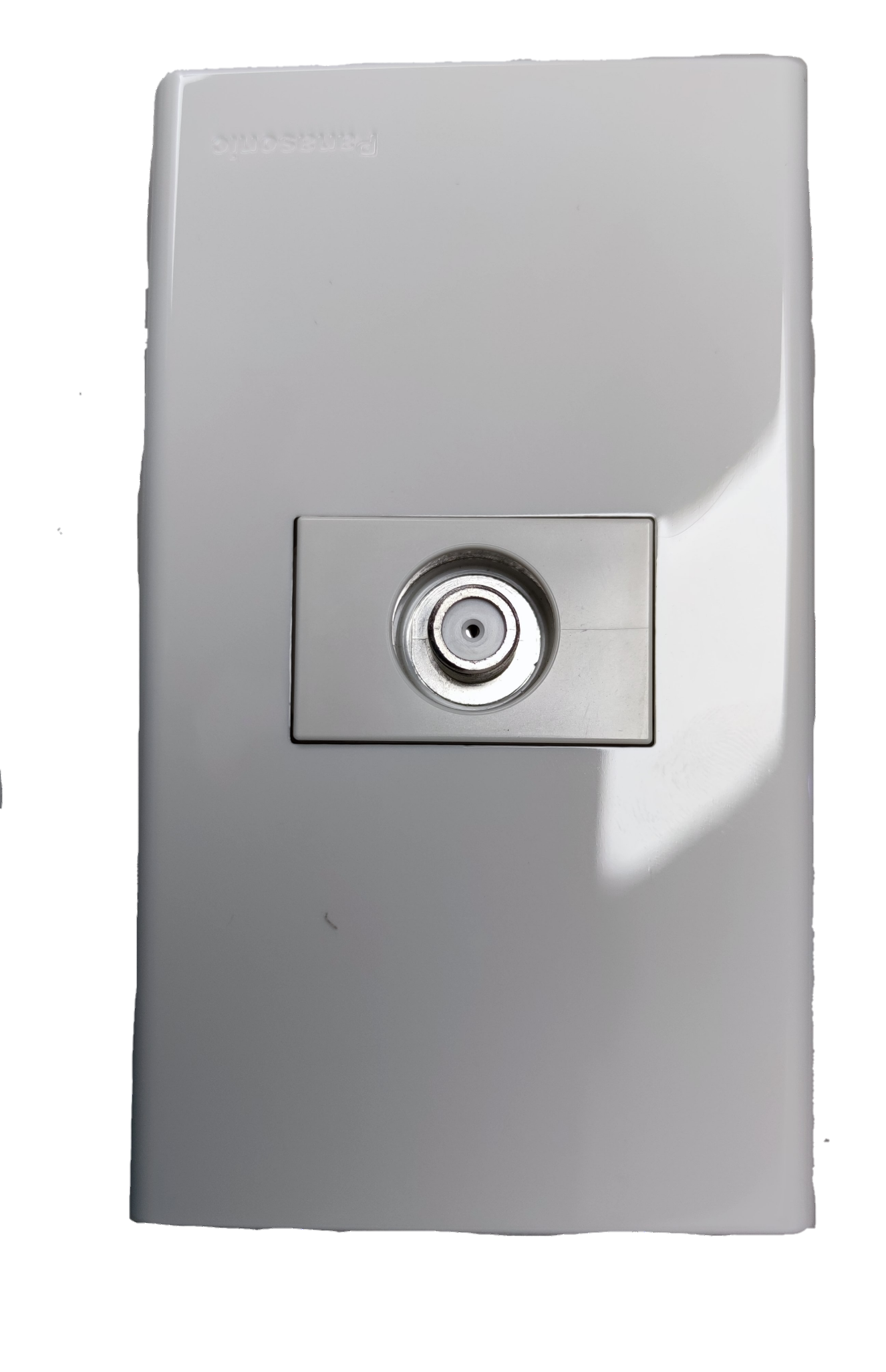 1 Gang F Type Television Terminal Current Passing Type with Plate , 1