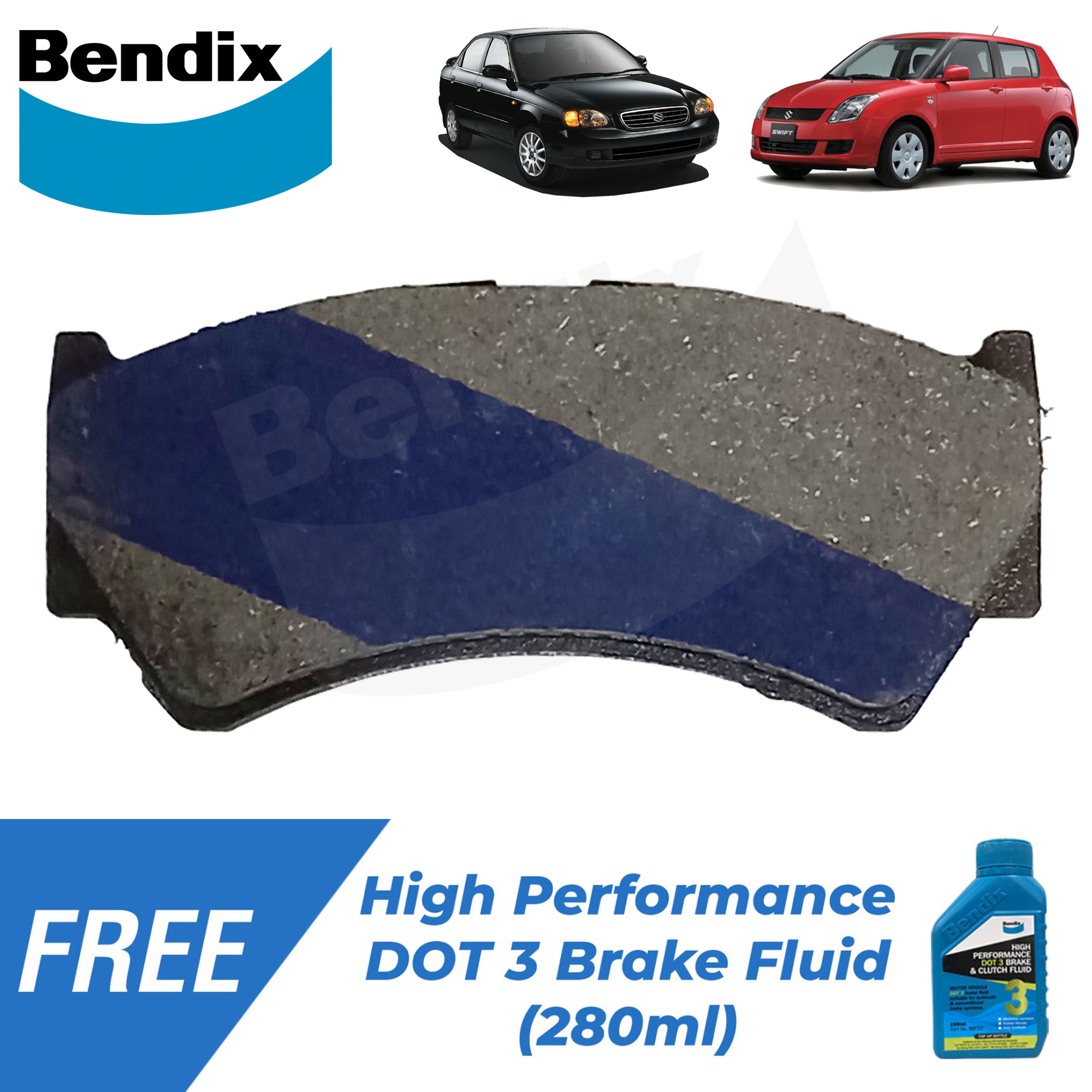 Bendix Brake Pads GCT DB1367 Front Set for Suzuki Baleno, Swift 2005