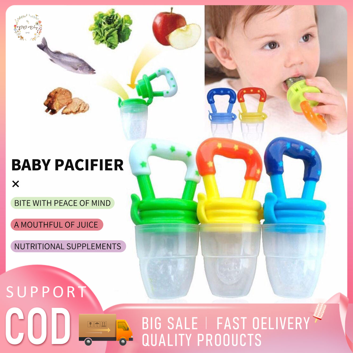 CiCi Baby Pacifier Fresh Food Fruit Nibbler Feeder Nipple Feeder