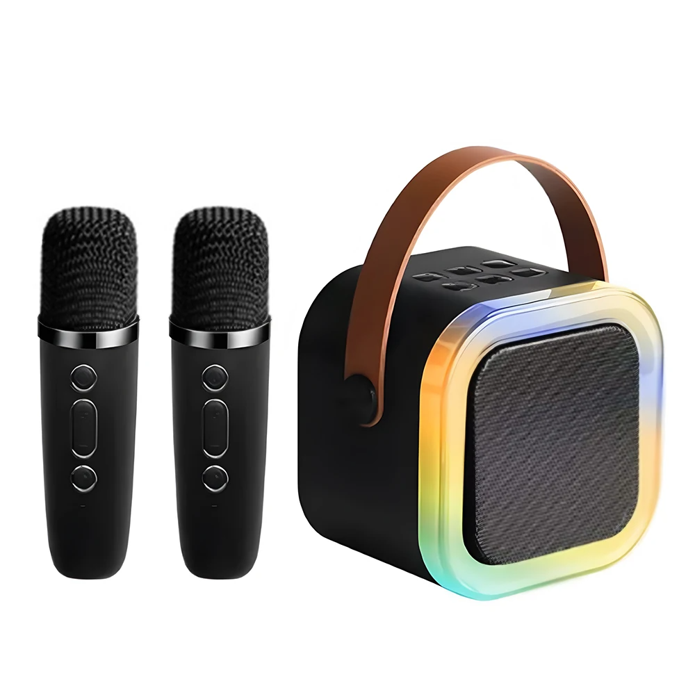 (K) Dual Mic K12 - Wireless Bluetooth Speaker Mini Karaoke with 2 Voice ...