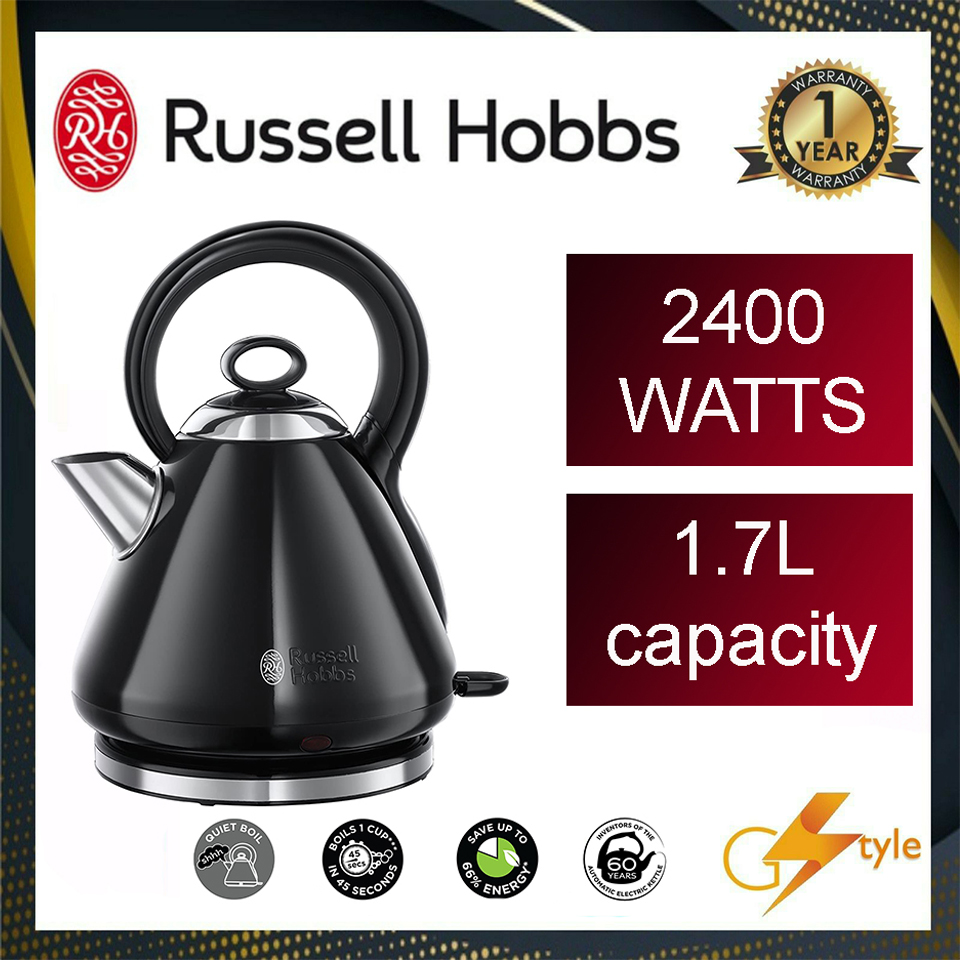 Russell Hobbs Legacy Quiet Boil Black Kettle