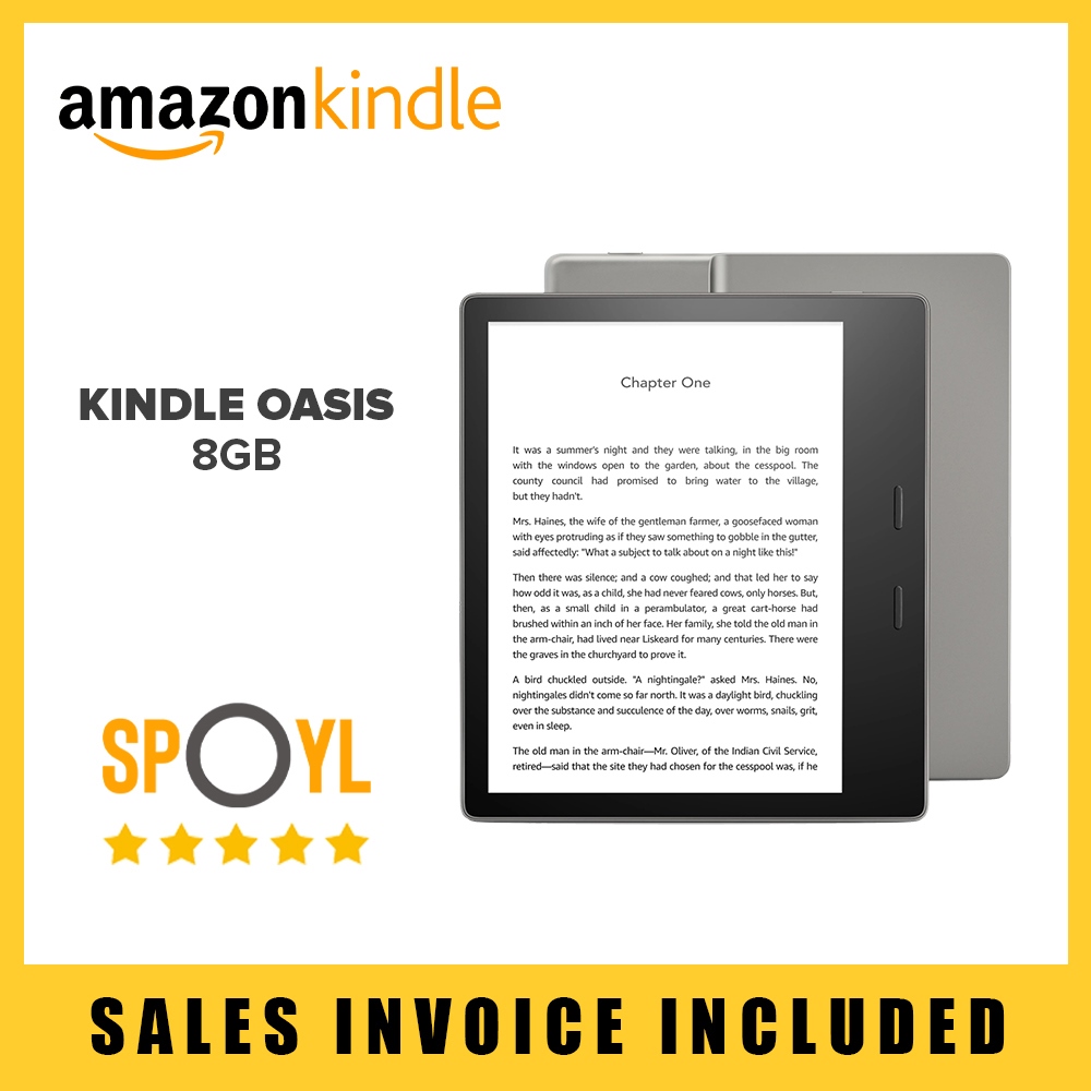  Kindle Oasis – With 7” display and page turn buttons