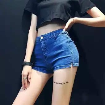 plain denim shorts