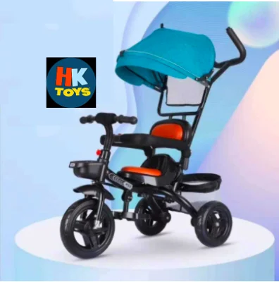 HKTOYS Kiddie push stroller trike bike with attachable canopy model #330 for 6 months to 5 years old