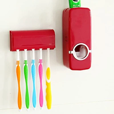 LOVE&HOME Wall Mount Automatic Toothpaste Dispenser and Toothbrush Holder
