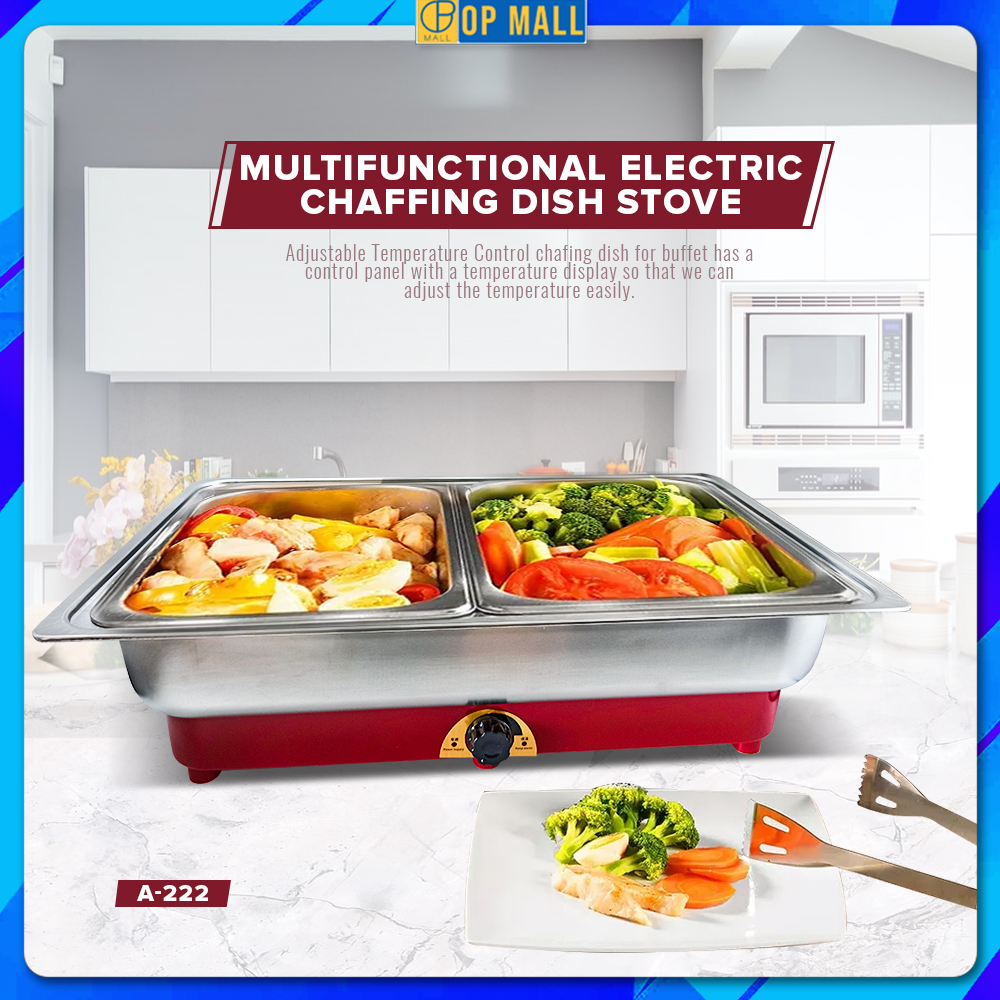 Electric Stainless Steel Multifunctional Chaffing Dish Stove Food