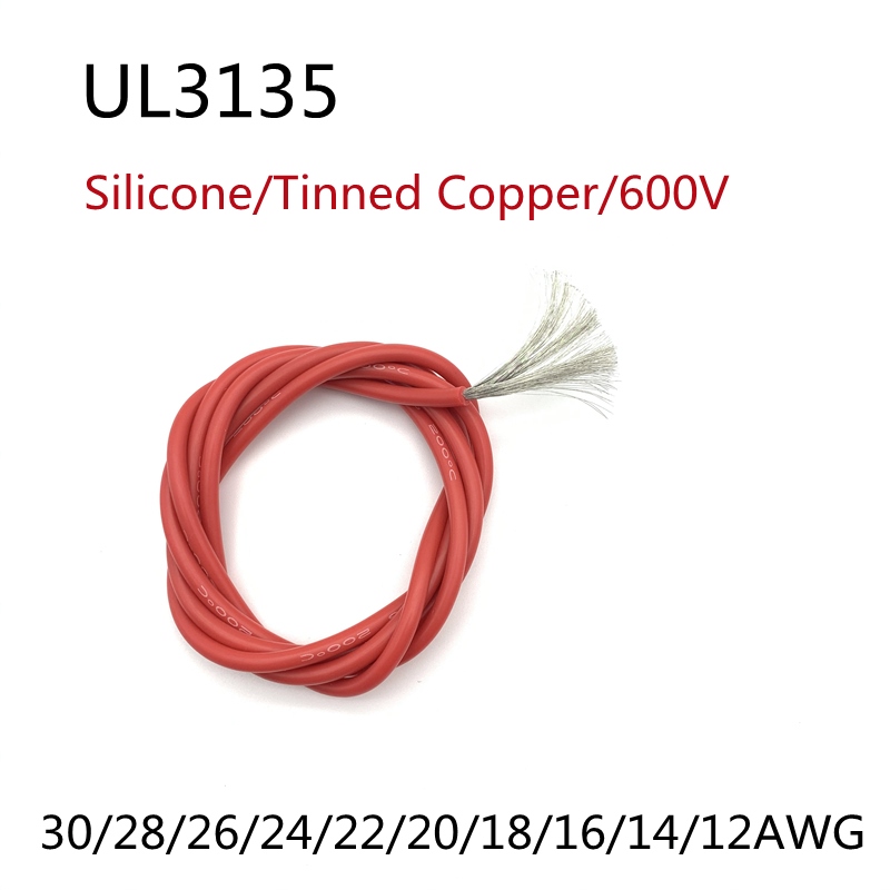 Outer diameter of one wire 1.4mm 5m Cable Red And Black Wires UL1007 24th wire
