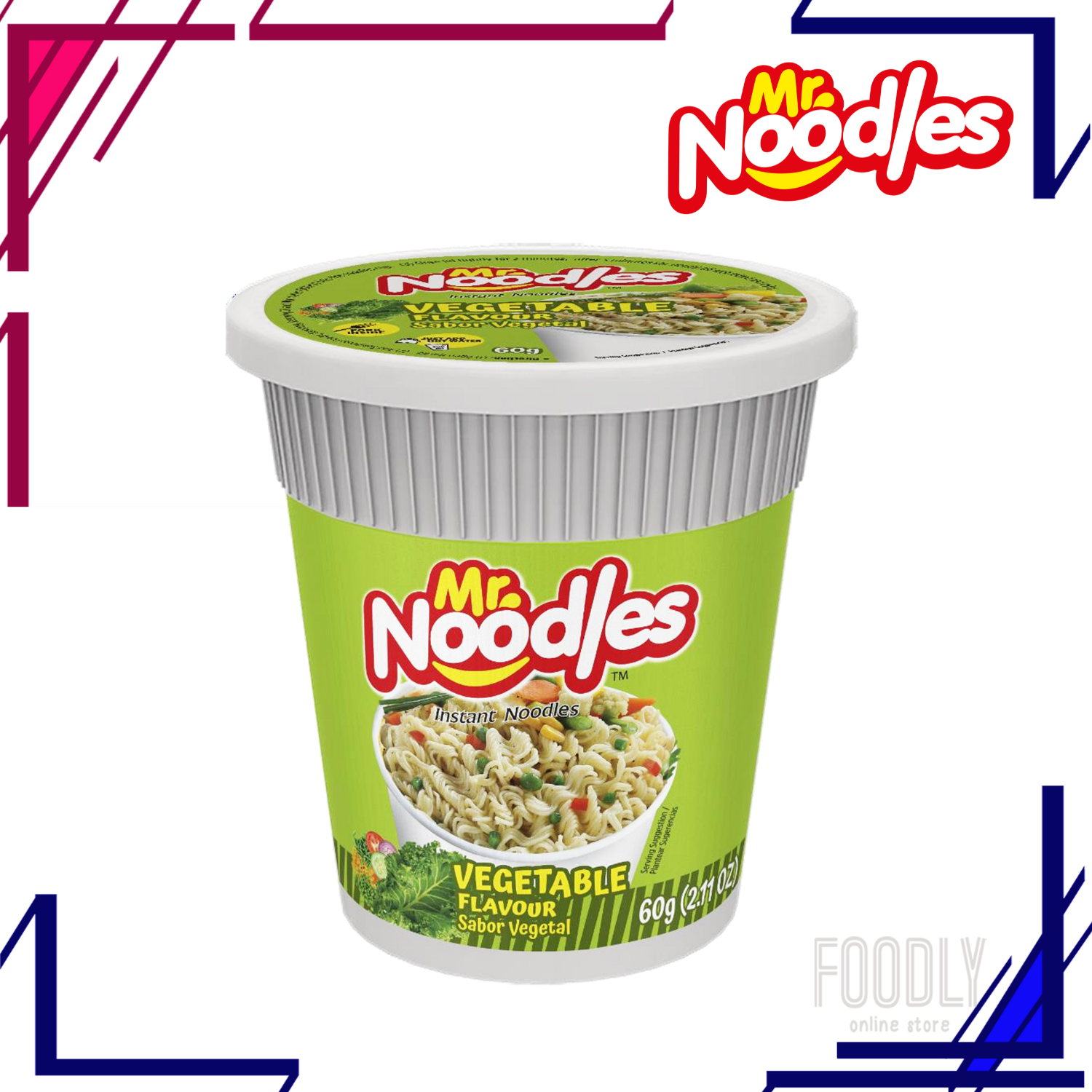VEGAN FRIENDLY Mr. Noodles Vegetable Cup 60g Foodly Lazada PH