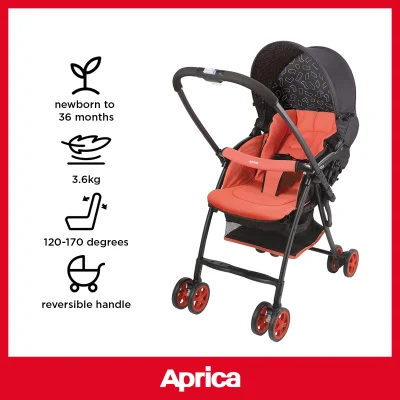 Aprica Karoon 0-36m Light Weight Newborn to Toddler Stroller