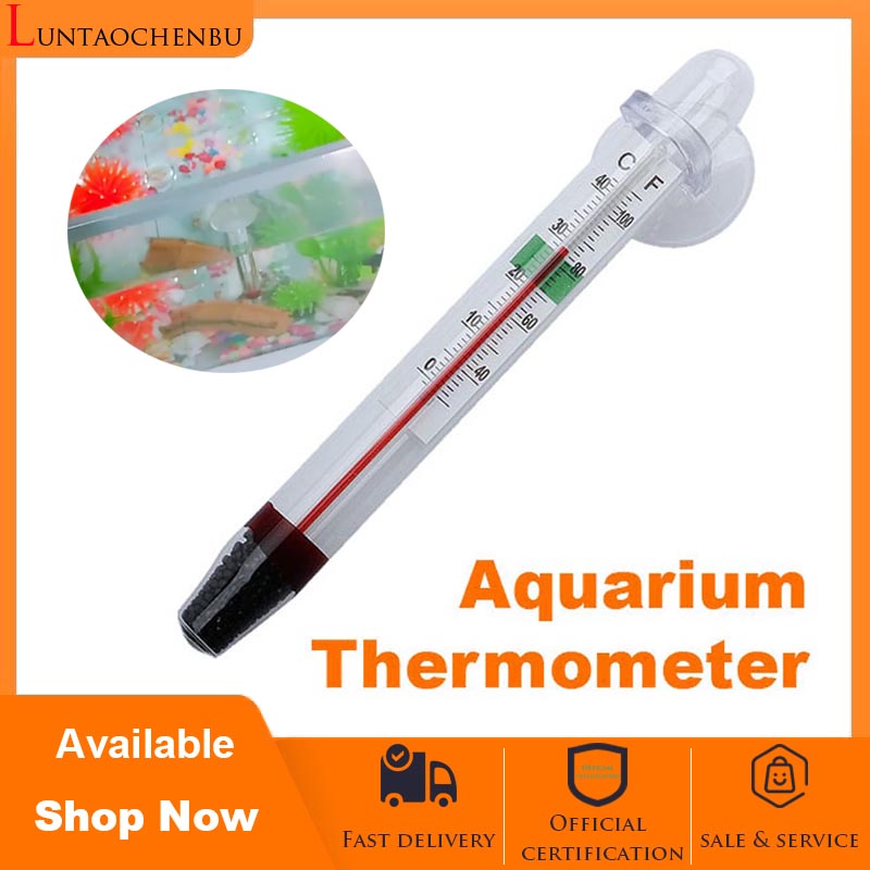 Aquarium Fish Tank Water Temperature Thermometers With Suction Cup