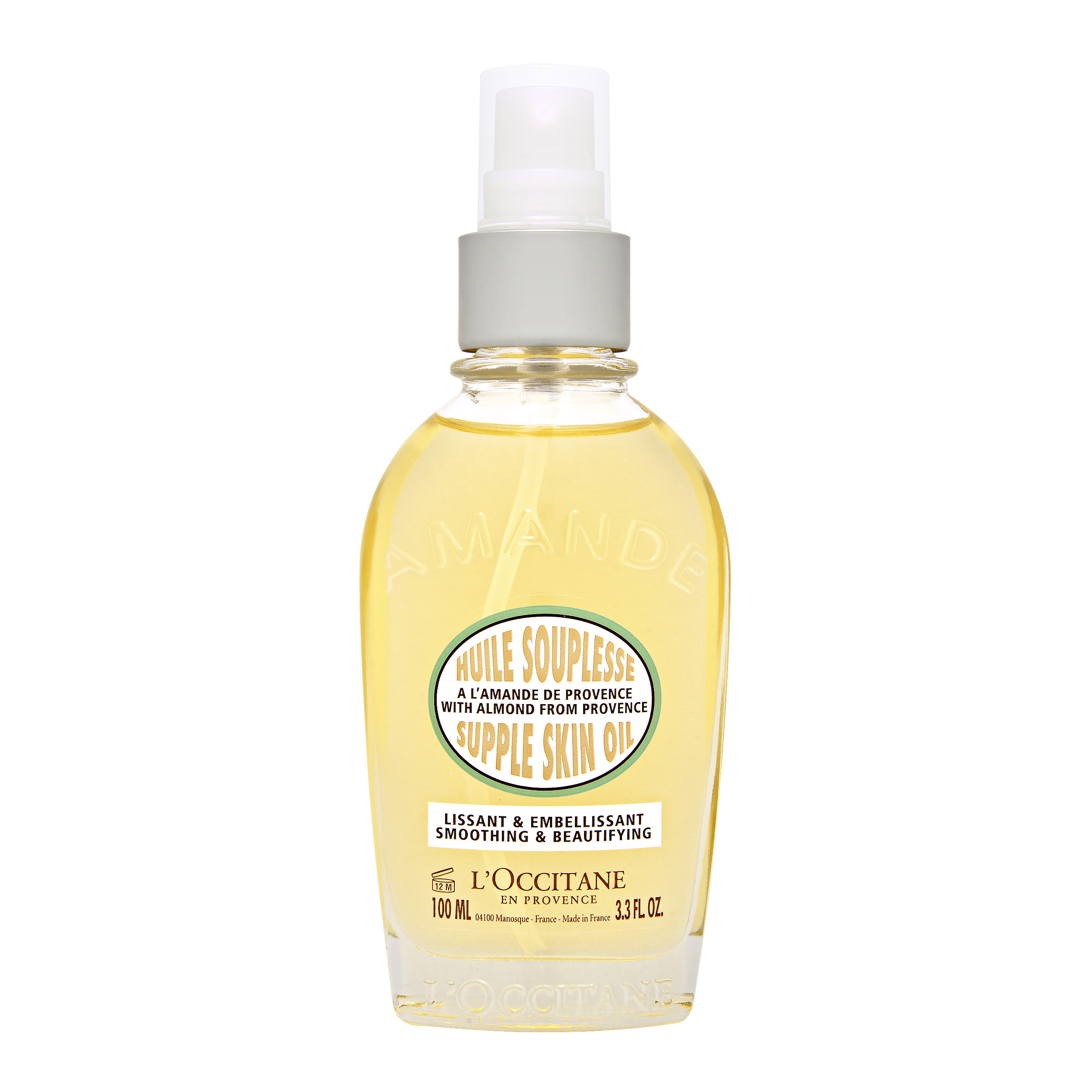 L'Occitane Almond Supple Skin Oil 3.3oz, 100ml Personal Care Massage
