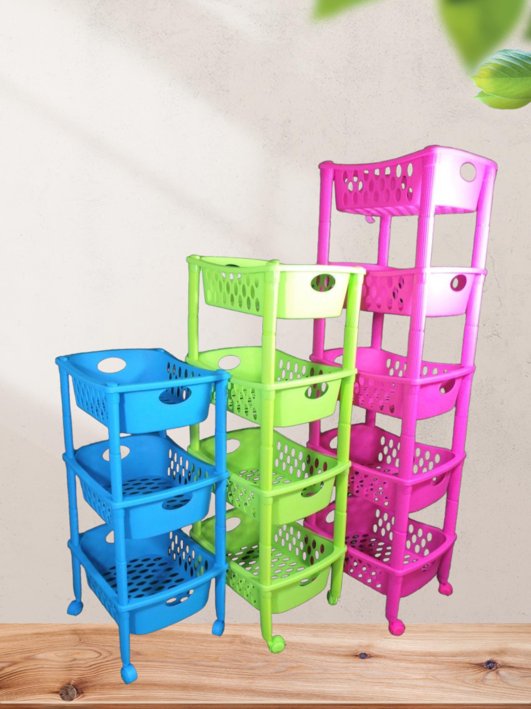 3/4 layer Advanced texture Rolling rack /Storage rack with wheels