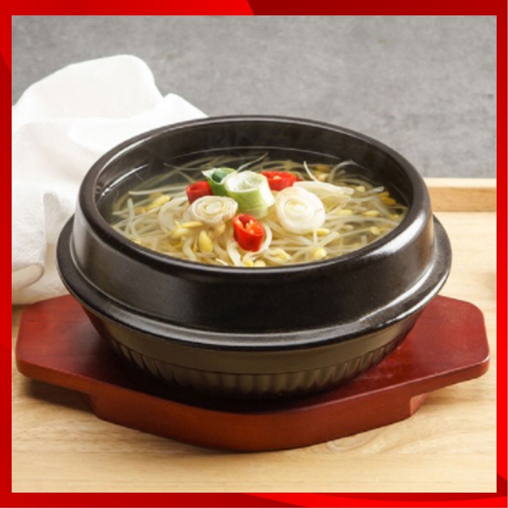 [Ddukbaegi] Korean dining Cooking Clay Pot Stone Bowl (3Sizes) Volcano steam Egg, Soup, KRameon
