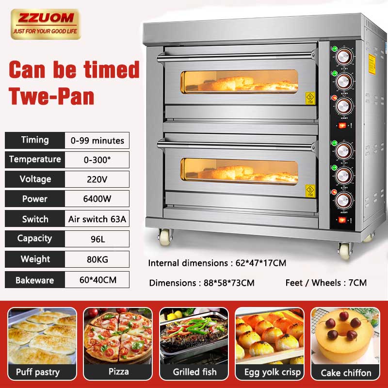 ZZUOM Electric Oven Commercial Oven Professional Baking Large Capacity