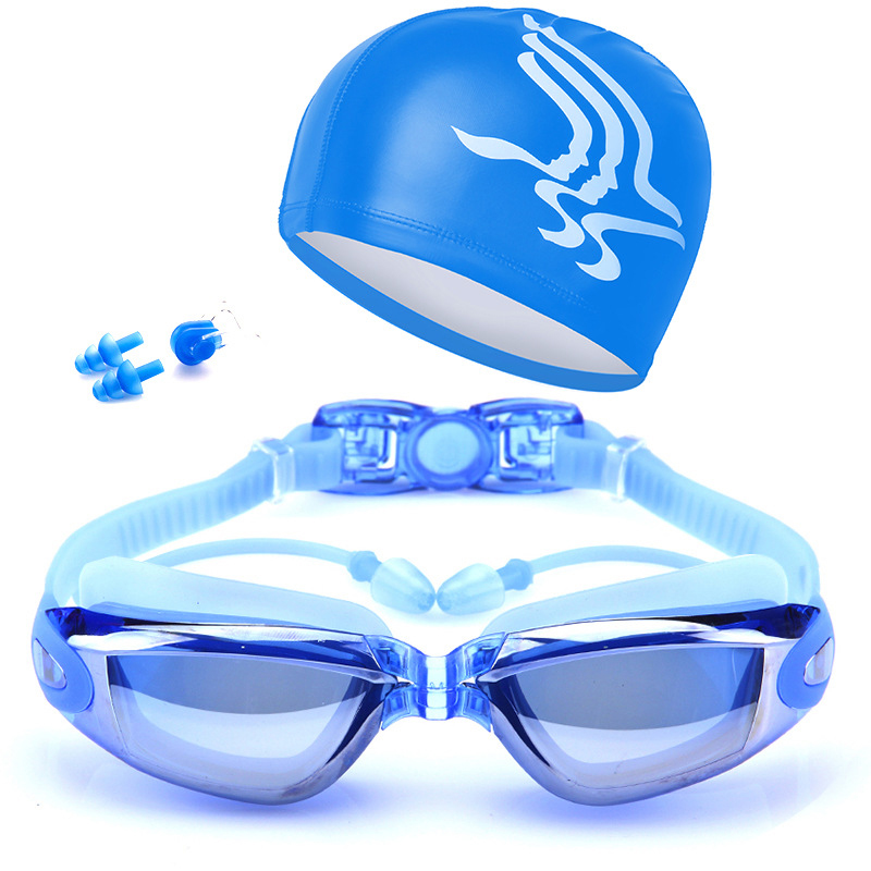 Swimming Goggles Anti-Fog Adjustable Glasses Belt Adult Prescription Men Women 