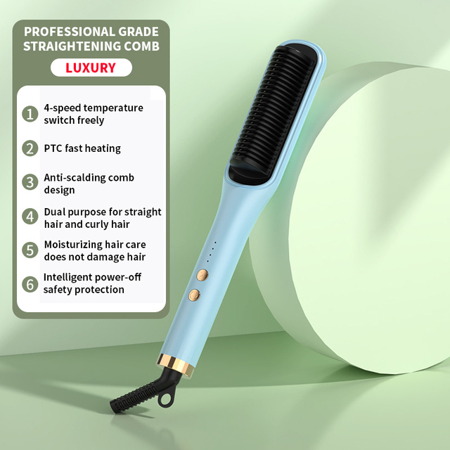 Non electric outlet hair straightening brush