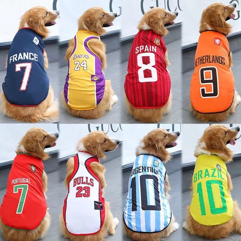 Summer Dog Clothes Breathable Basketball Jersey Pet Quick-drying