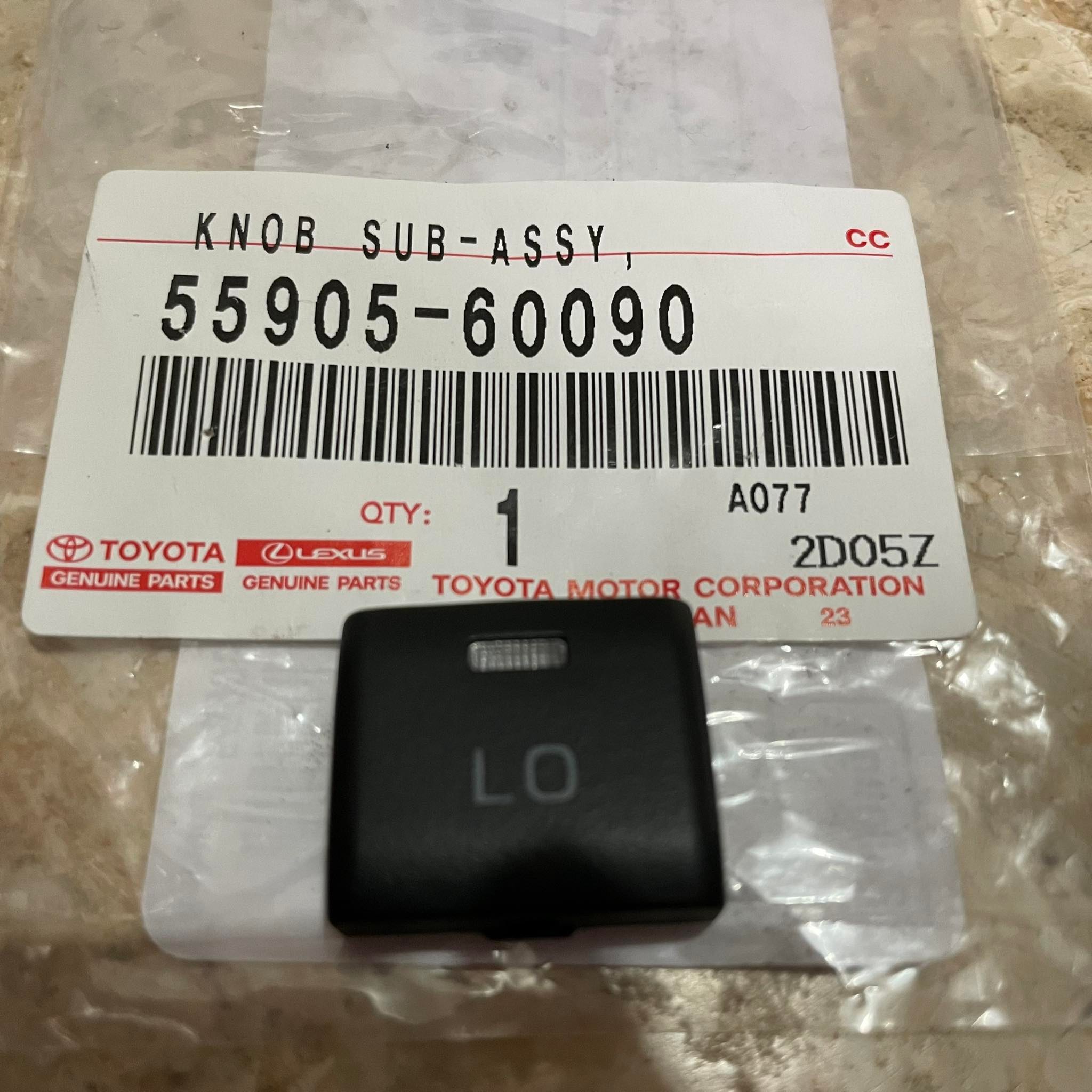 ORIGINAL TOYOTA AC CONTROL PANEL "LO" SWITCH FOR TOYOTA LAND CRUISER 80