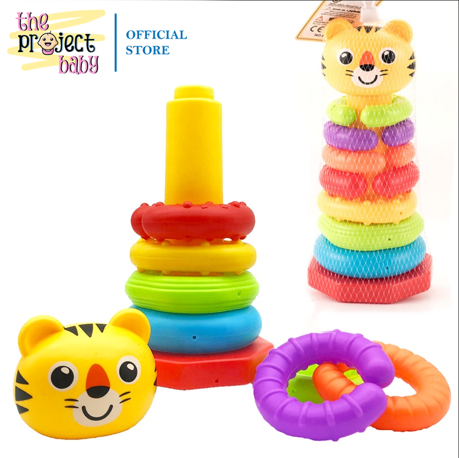 Rainbow Baby Stacking Tower Rings Montessori Toys Stackable Nesting ...