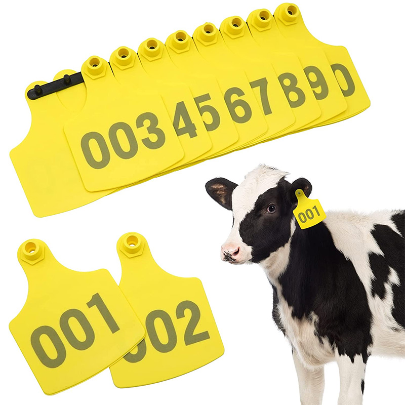 10/20/50Pcs Large Plastic Livestock Ear Tags Cattle Pig Air Ear Tag Set ...