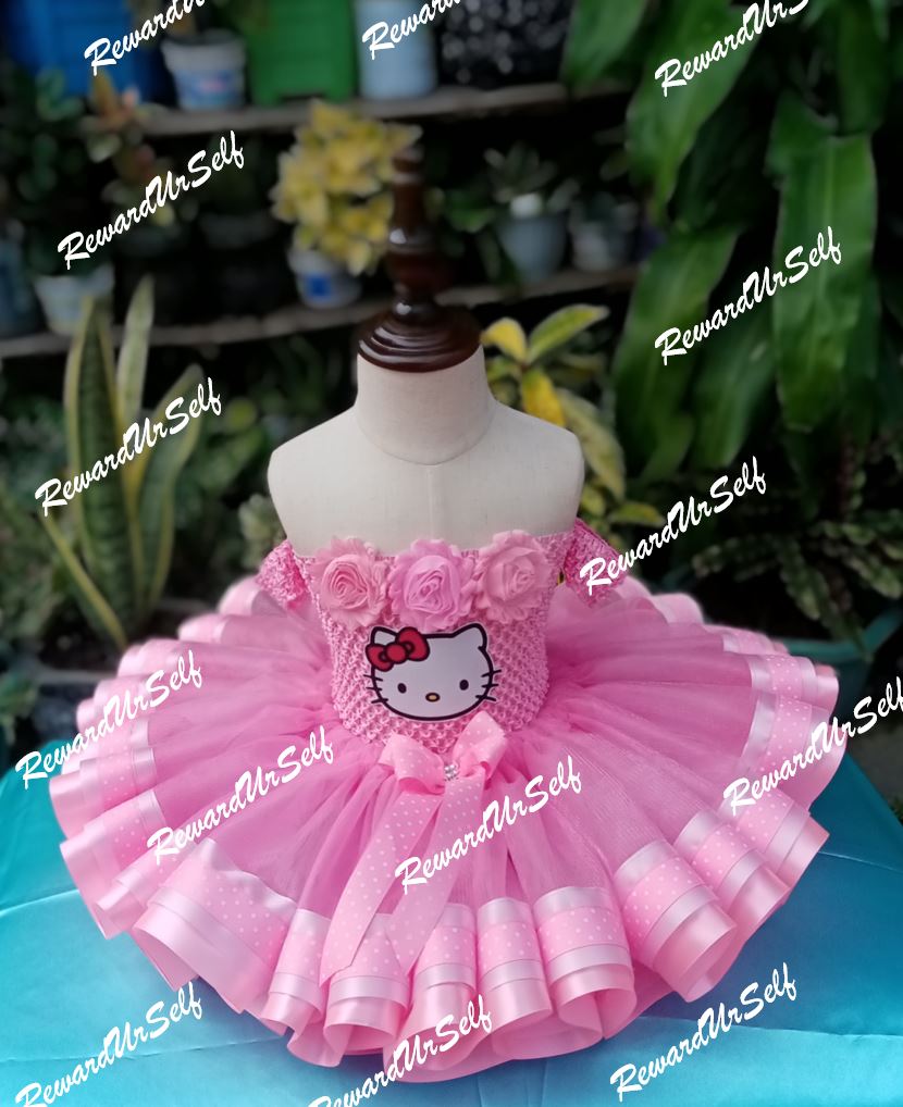 HK  inspired top & skirt tutu dress 1 - 7 years old available (  shoes & headband available ) | Lazada PH