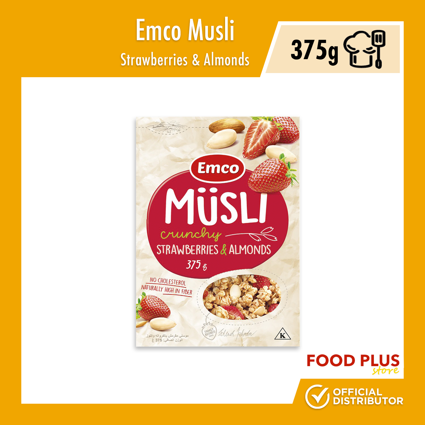 Emco Musli Crunchy Oat Cereals Strawberries and Almonds (375g) Lazada PH
