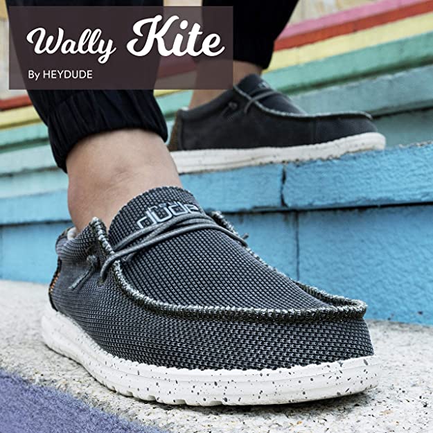 Hey Dude Men's Wally Kite Various Sizes and Colors, Men's Shoes, Men's  Lace-Up Loafers