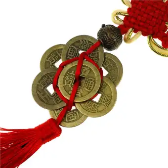 Lucky Chinese Knot Hanging Tassel China Mascot Ancient Coin Feng Shui Car Decor